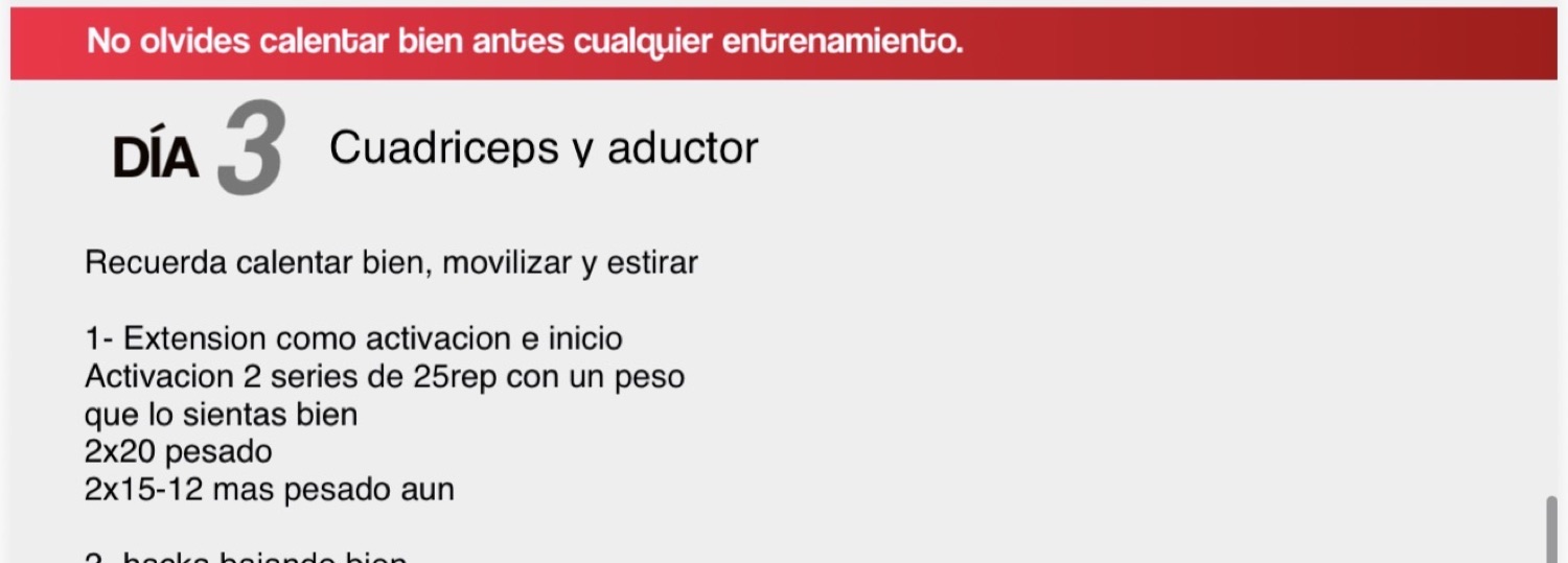 Muestra del seguimiento del Método MuscleFit